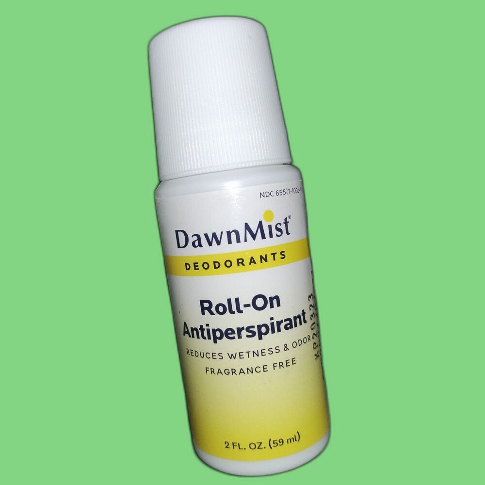 NIB Dawn Mist Deodorants 2 oz Roll On Antiperspirant Fragrance Free Case Of 28